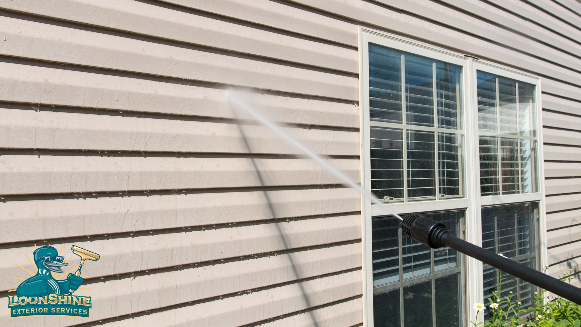 person wearing a green glove scooping out leaves from a gutter - LoonShine Exterior Services reliable home exterior maintenance in Maple Grove and Plymouth