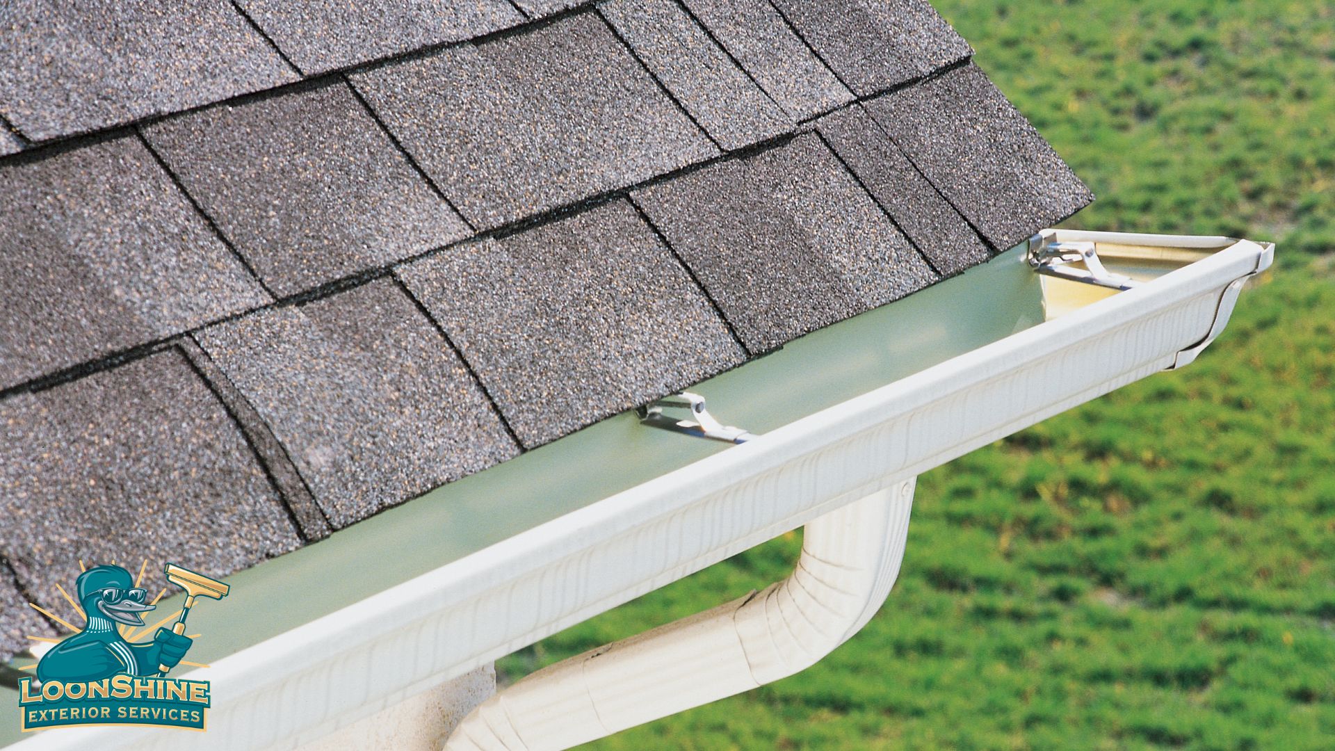 overview of a clean gutter system - LoonShine Exterior Services when should i schedule spring gutter cleaning for my house